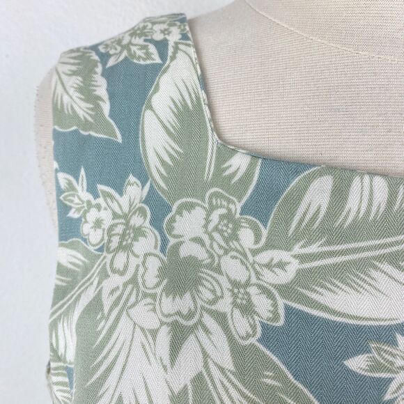 Vintage Womens Van Heusen Dress Size 12 Hawaiian Rayon Sleeveless Knee Length - Picture 3 of 9
